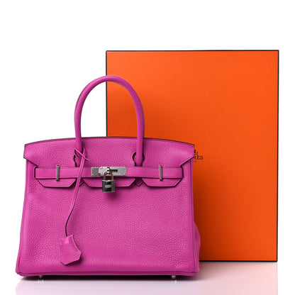 Hermes Taurillon Clemence Birkin 30 Magnolia 10 of 10