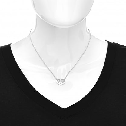 Cartier 18K White Gold Medium Hearts and Symbols Necklace 2 of 4