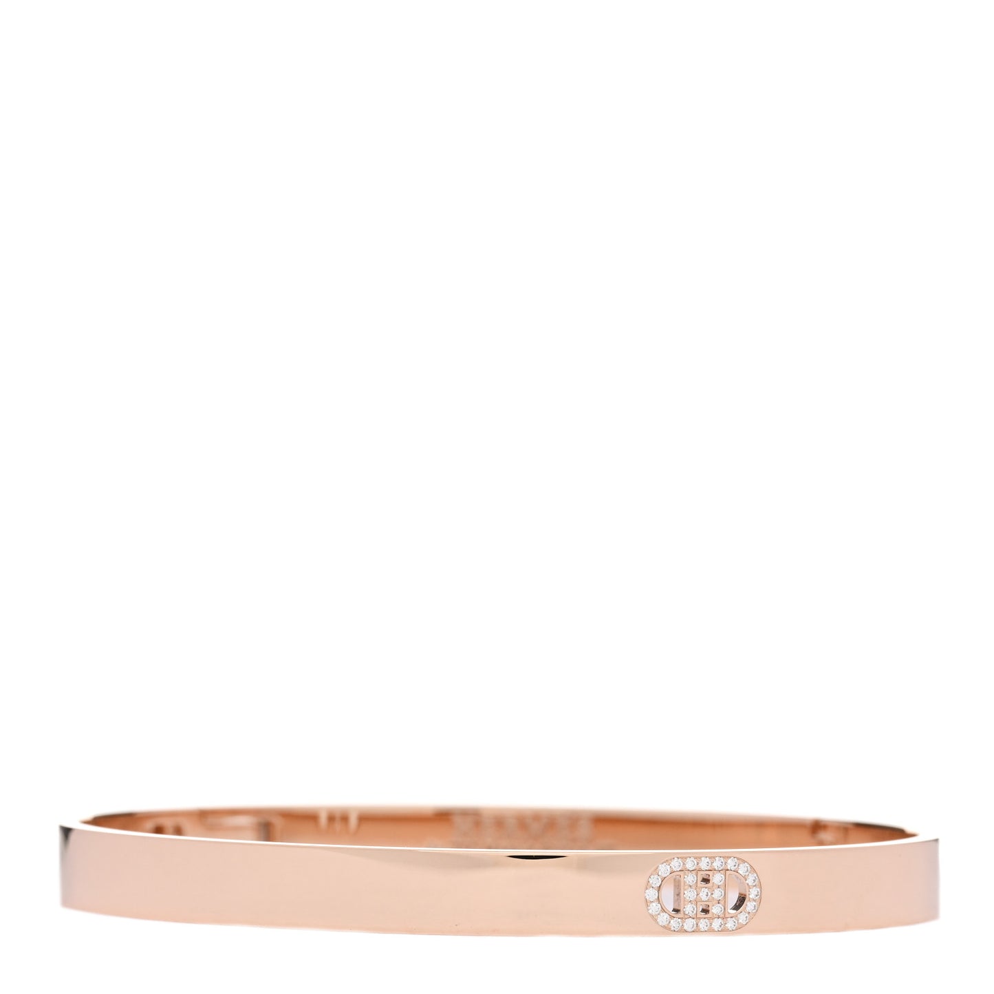 18K Rose Gold Diamond PM H D'Ancre Bracelet ST