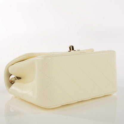 Chanel Lambskin Quilted Mini Square Flap Dark White 4 of 9