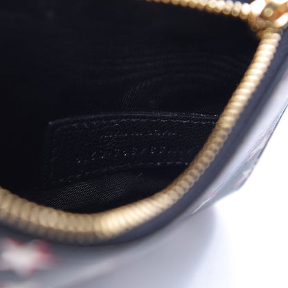 Saint Laurent Smooth Calfskin Star Print Monogram Kate Belt Bag Black Ivory Red 7 of 10