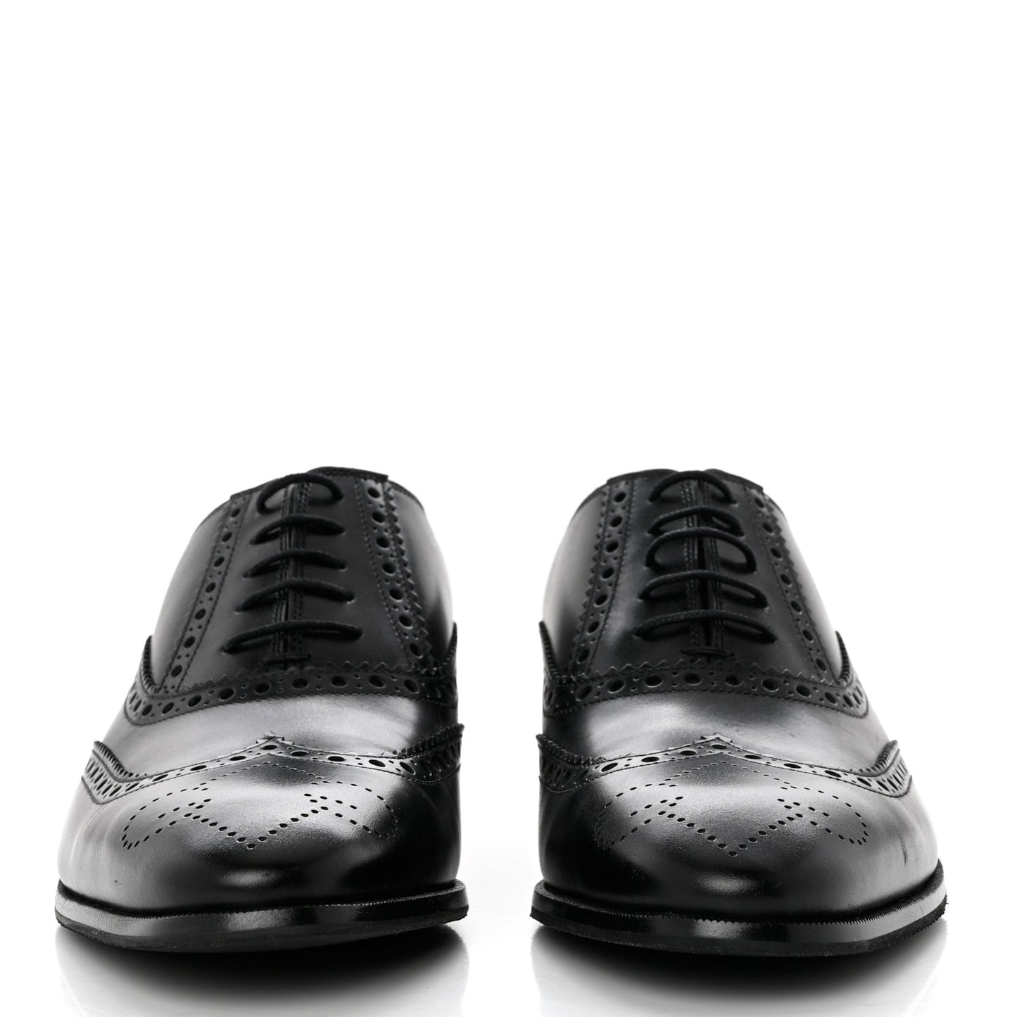 Calfskin Miro Soft Web Mens Spirit Wingtip Oxfords 8 Black