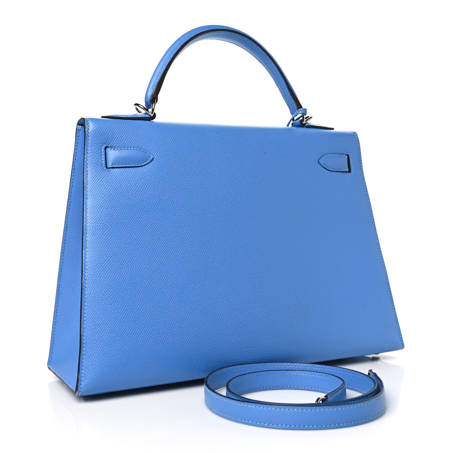 Hermes Epsom Kelly Sellier 32 Bleu Paradis 3 of 11