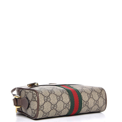 Gucci GG Supreme Monogram Web Mini Ophidia Shoulder Bag Brown 4 of 8