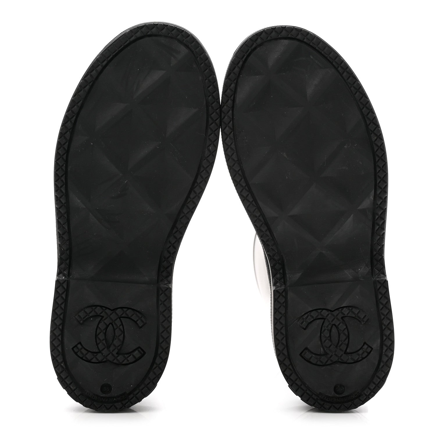 Chanel Caoutchouk CC High Boots 38 Black 6 of 19