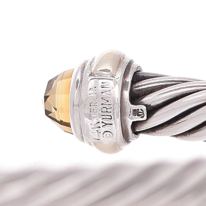 David Yurman Sterling Silver 14K Yellow Gold Citrine 7mm Cable Classics Bracelet 4 of 5