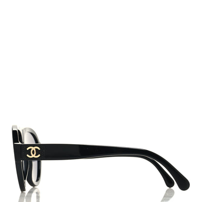 Chanel Acetate Strass Pilot Sunglasses 5467-B Black 4 of 8