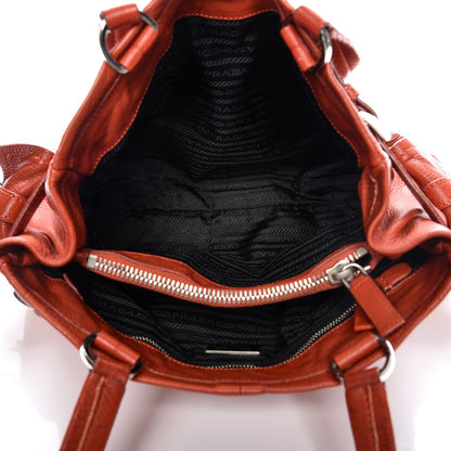 Prada Vitello Daino Shoulder Bag Arancio 5 of 21