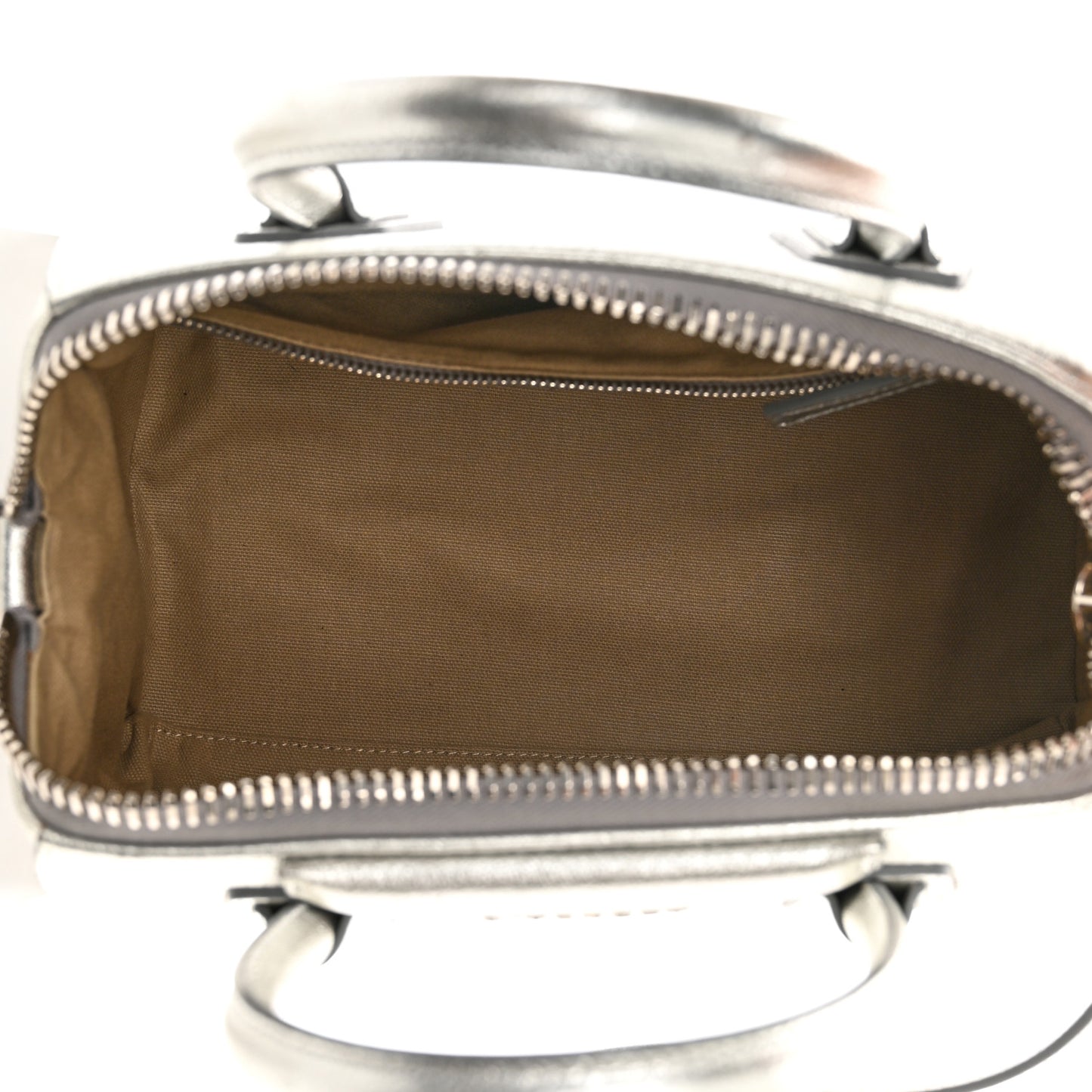 Metallic Sugar Goatskin Small Antigona Silver