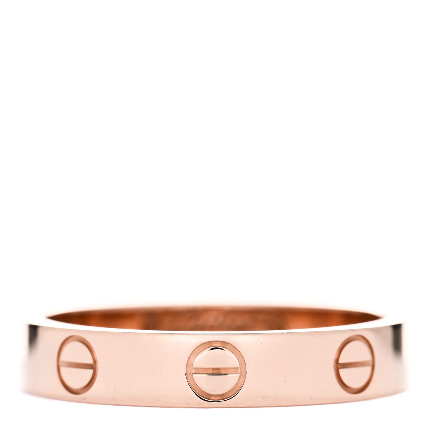 18K Pink Gold 3.5mm LOVE Wedding Band Ring 53 6.25