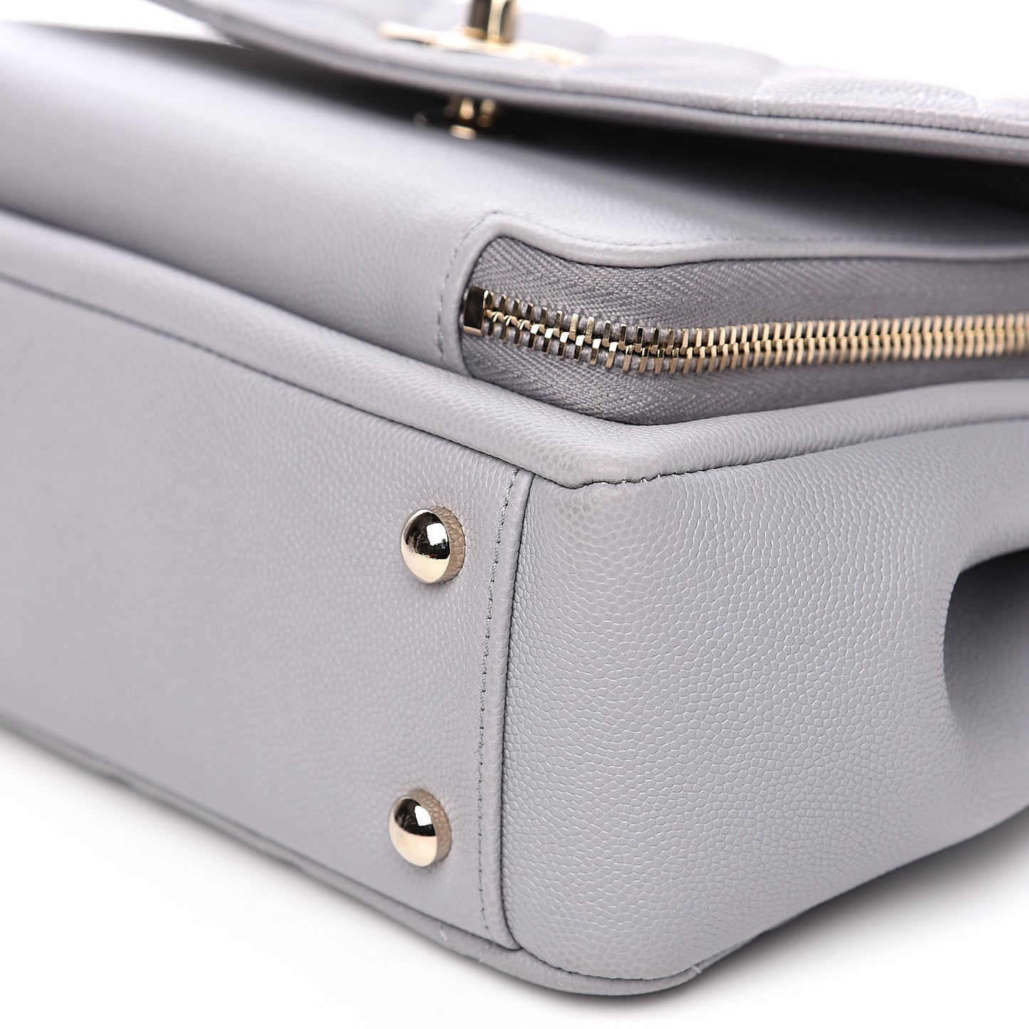 Caviar Quilted Medium Business Affinity Flap Grey