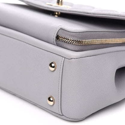 Chanel Caviar Quilted Medium Business Affinity Flap Grey 8 of 8