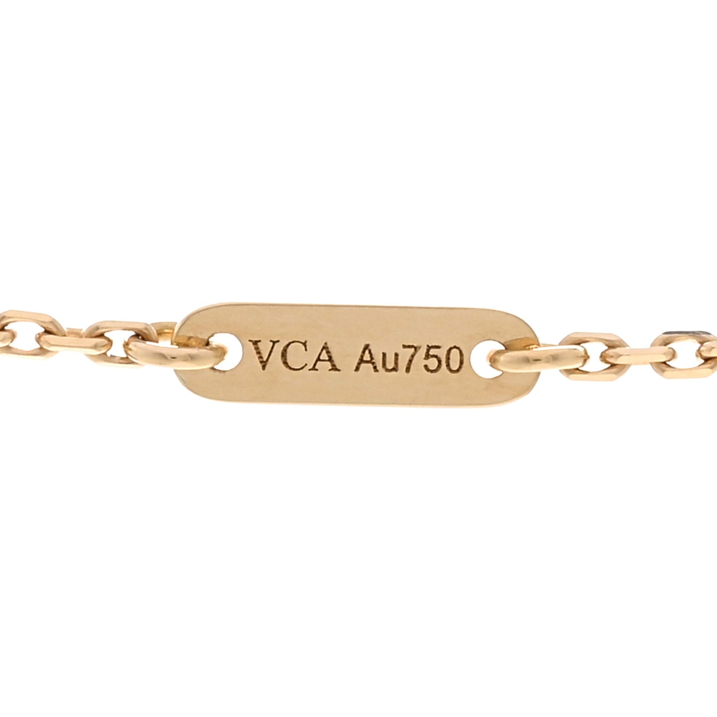 18K Yellow Gold Mother of Pearl Sweet Alhambra Pendant Necklace