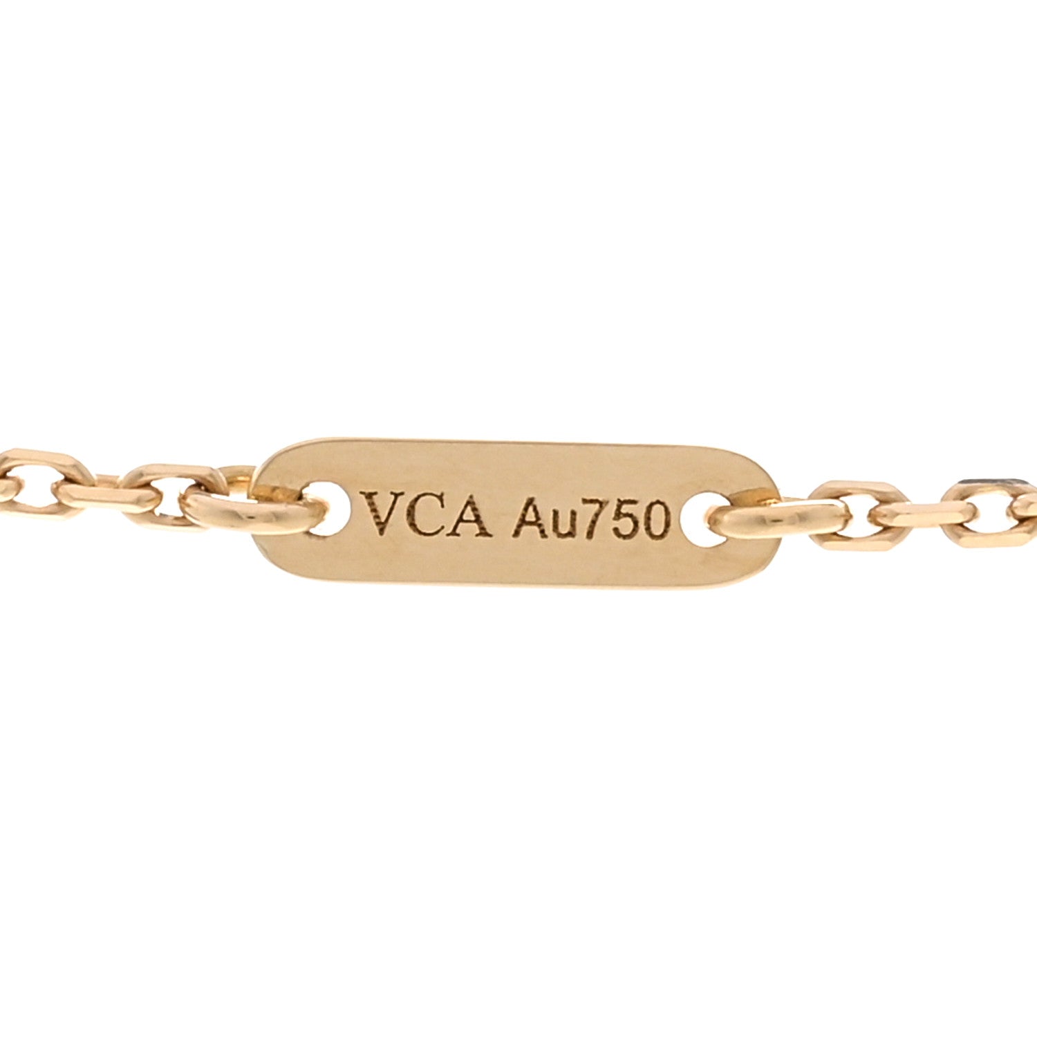 Van Cleef & Arpels 18K Yellow Gold Mother of Pearl Sweet Alhambra Pendant Necklace 4 of 6