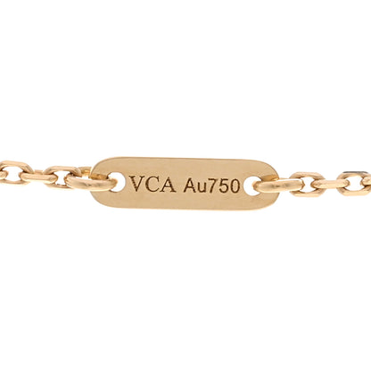 Van Cleef & Arpels 18K Yellow Gold Mother of Pearl Sweet Alhambra Pendant Necklace 4 of 6