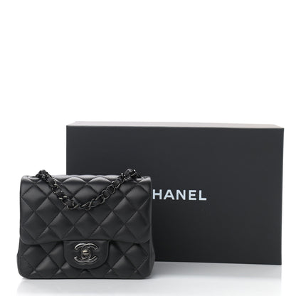 Chanel Lambskin Quilted Mini Square Flap So Black 11 of 11