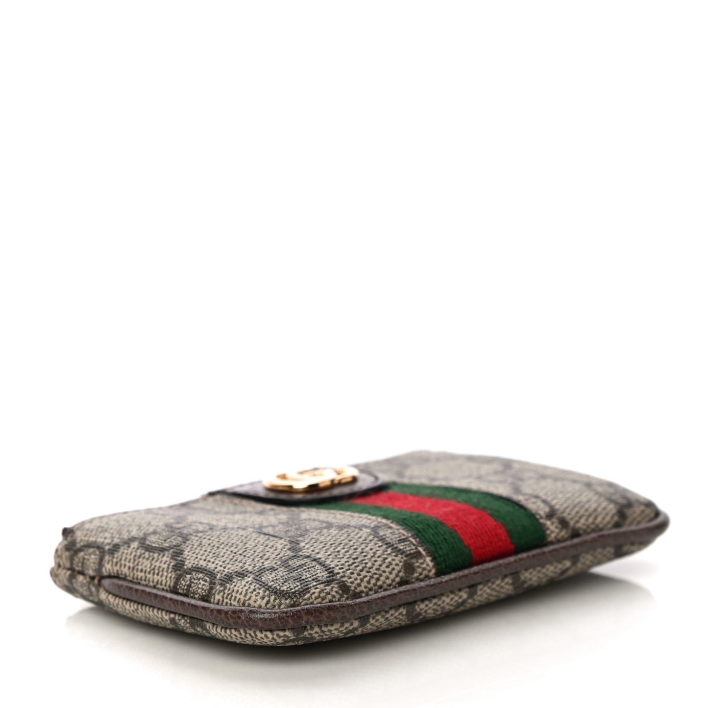 GG Supreme Monogram Web Ophidia Key Case Beige New Acero