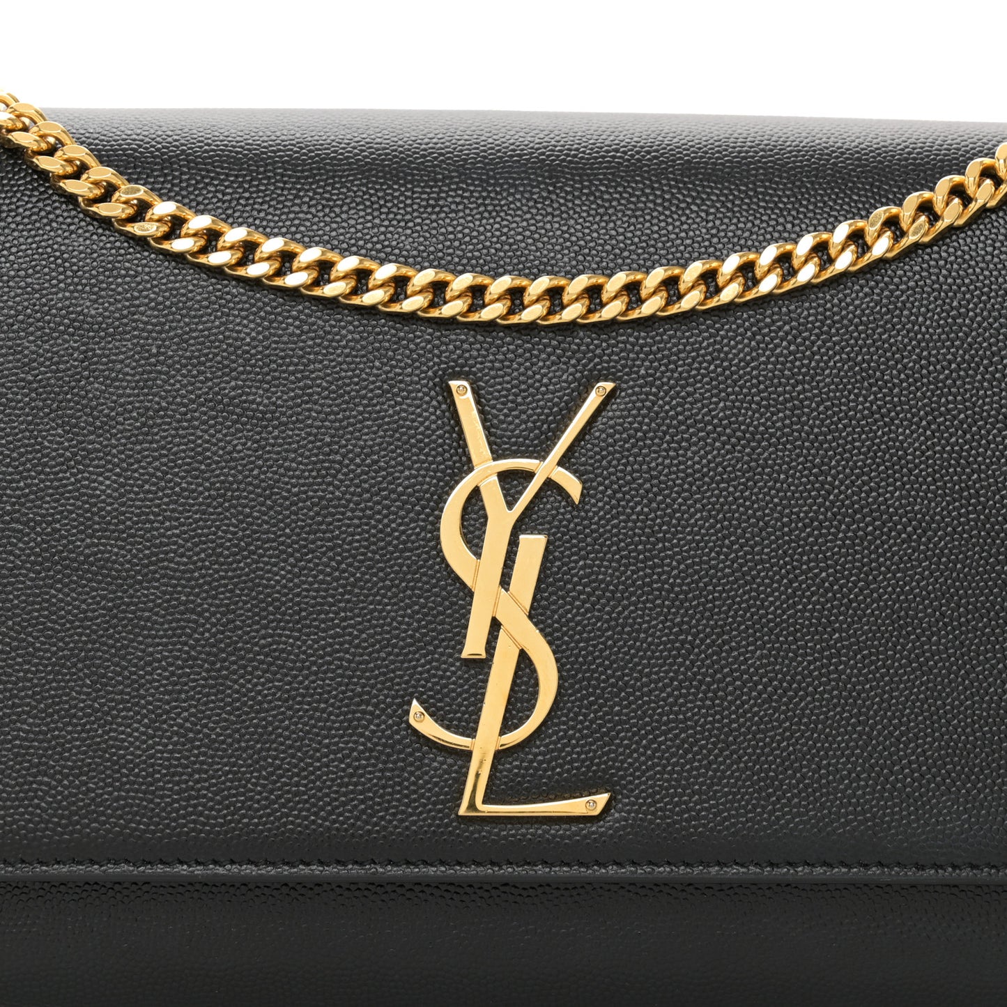 Grain De Poudre Medium Classic Monogram Kate Satchel Black