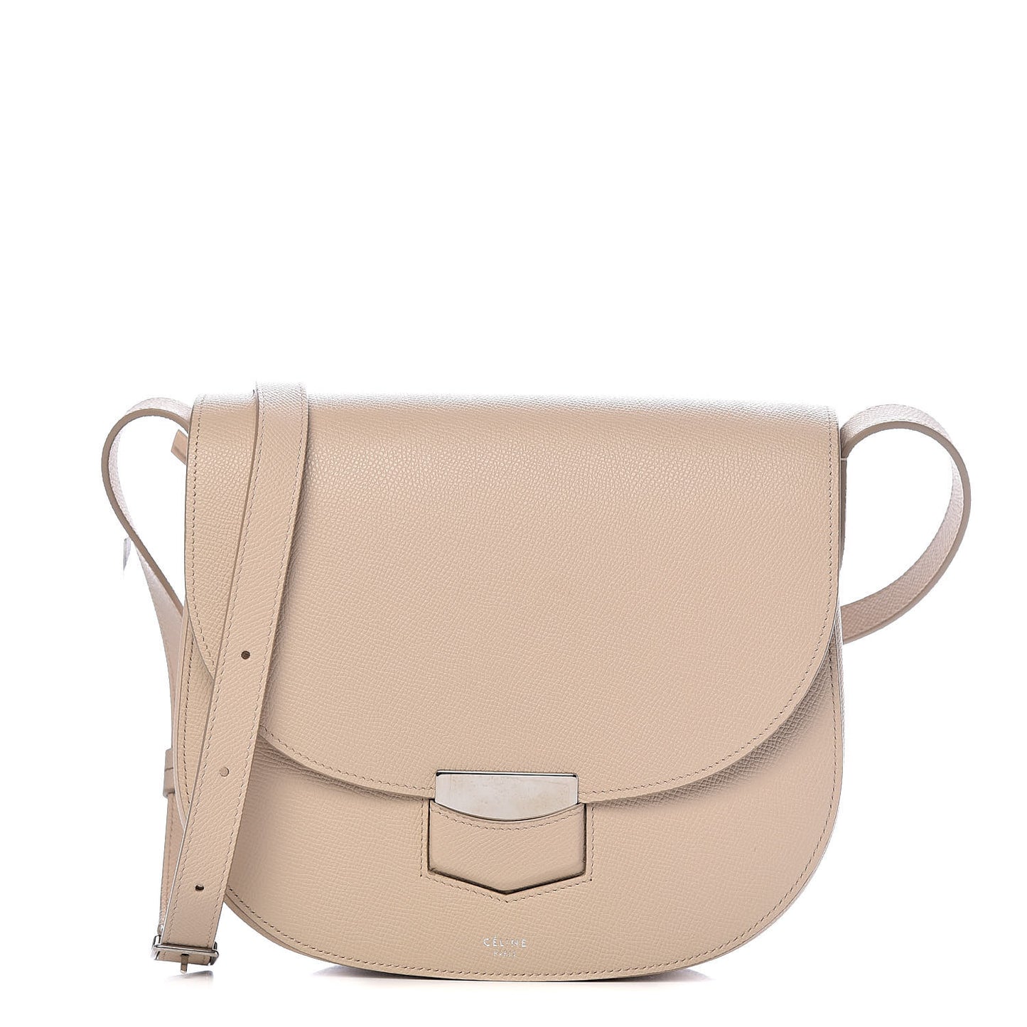 Grained Calfskin Medium Trotteur Light Taupe