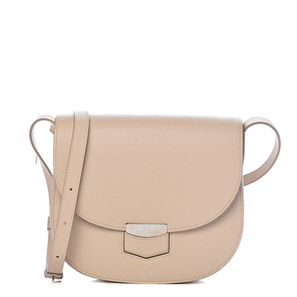 Celine Grained Calfskin Medium Trotteur Light Taupe 1 of 11