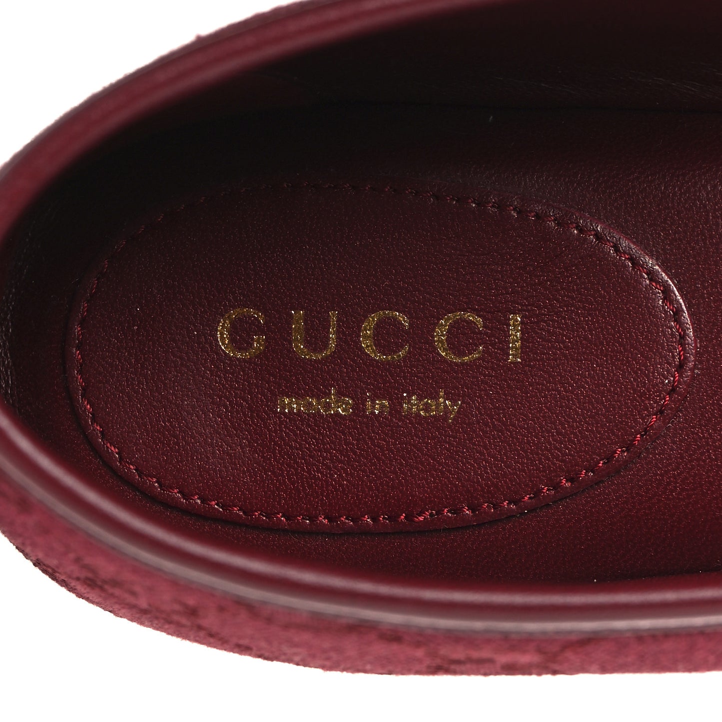 GG Monogram Horsebit Ballet Flats 38.5 Rosso Ancora