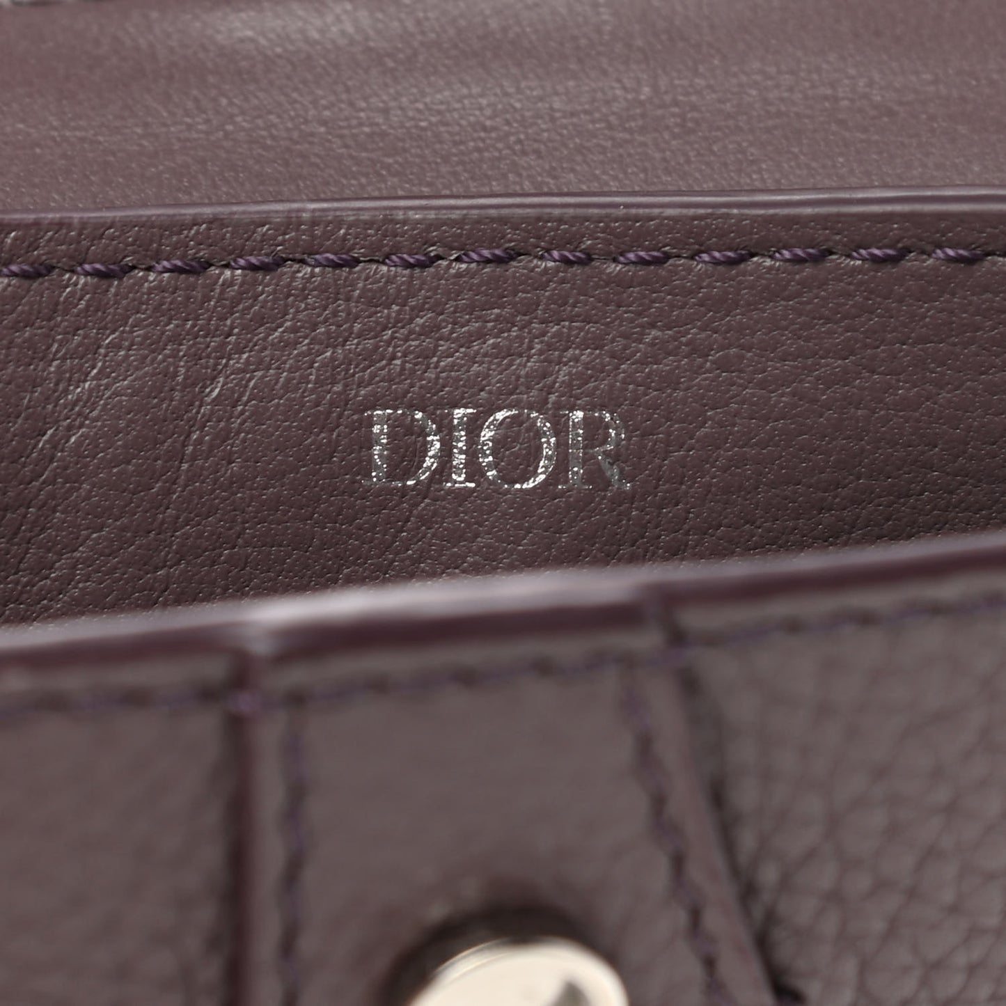 Grained Calfskin Saddle Key Ring Warm Taupe