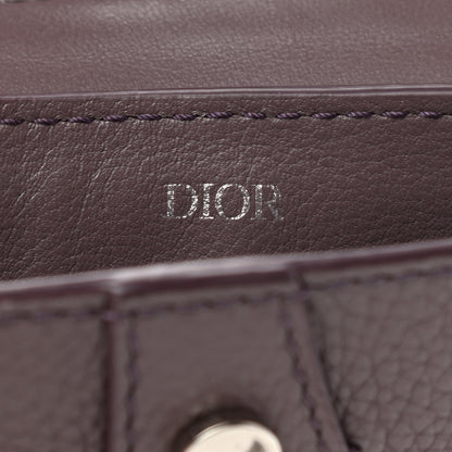Christian Dior Grained Calfskin Saddle Key Ring Warm Taupe 6 of 7