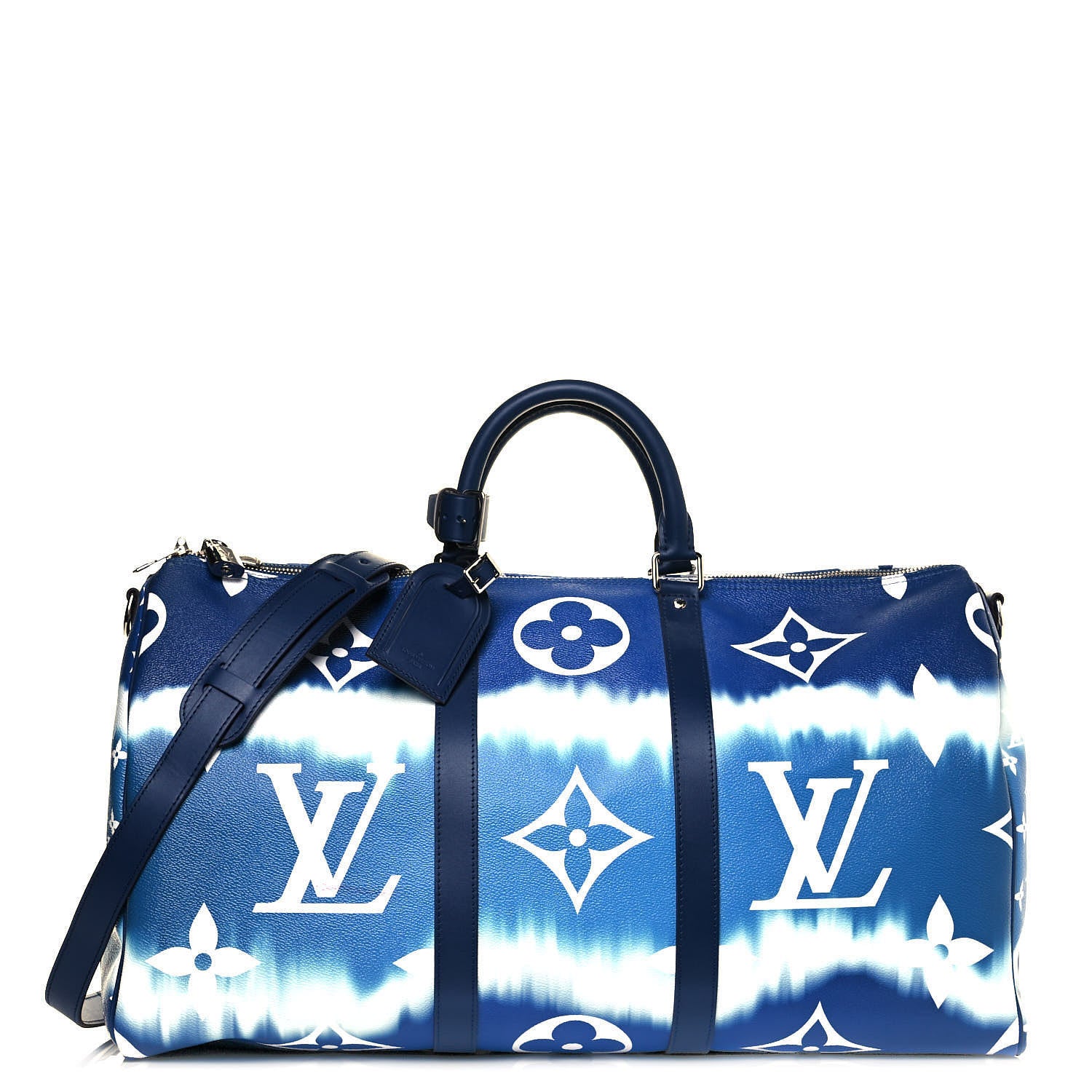 Louis Vuitton Monogram Escale Keepall Bandouliere 50 Blue 1 of 10
