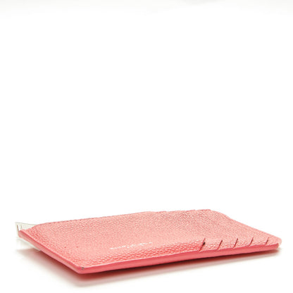 Saint Laurent Grained Calfskin 5 Fragments Zip Pouch Card Holder Rose Clair 4 of 7