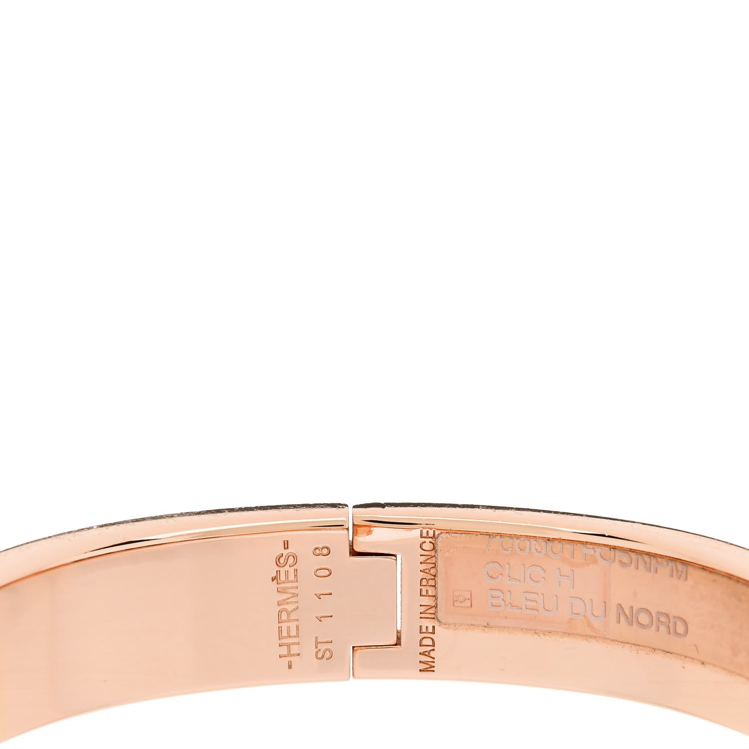 Hermes Enamel Narrow Clic Clac H Bracelet PM Bleu De Nord 4 of 4