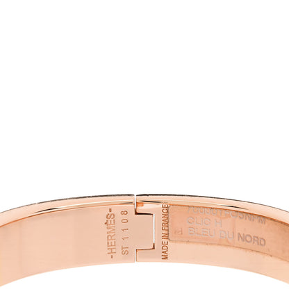 Hermes Enamel Narrow Clic Clac H Bracelet PM Bleu De Nord 4 of 4