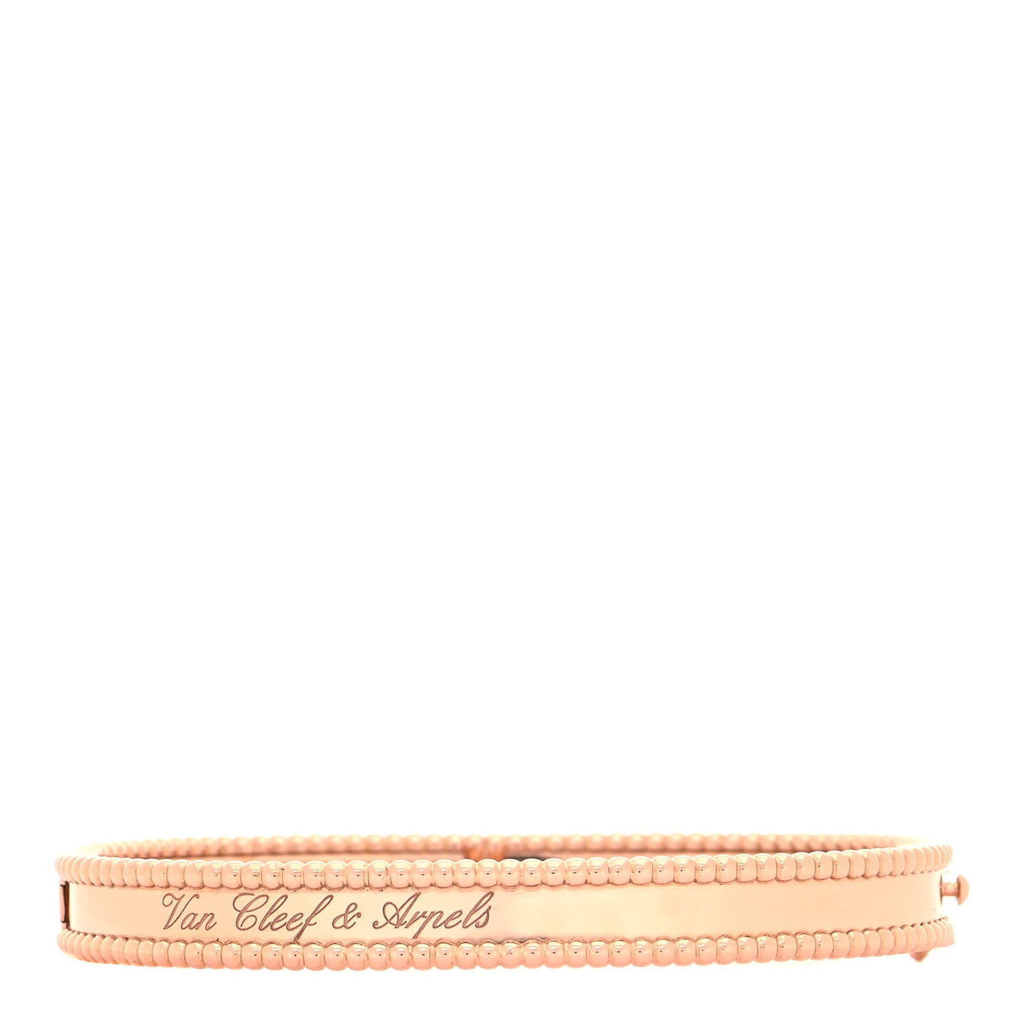 18K Rose Gold Perlee Signature Bangle Bracelet L