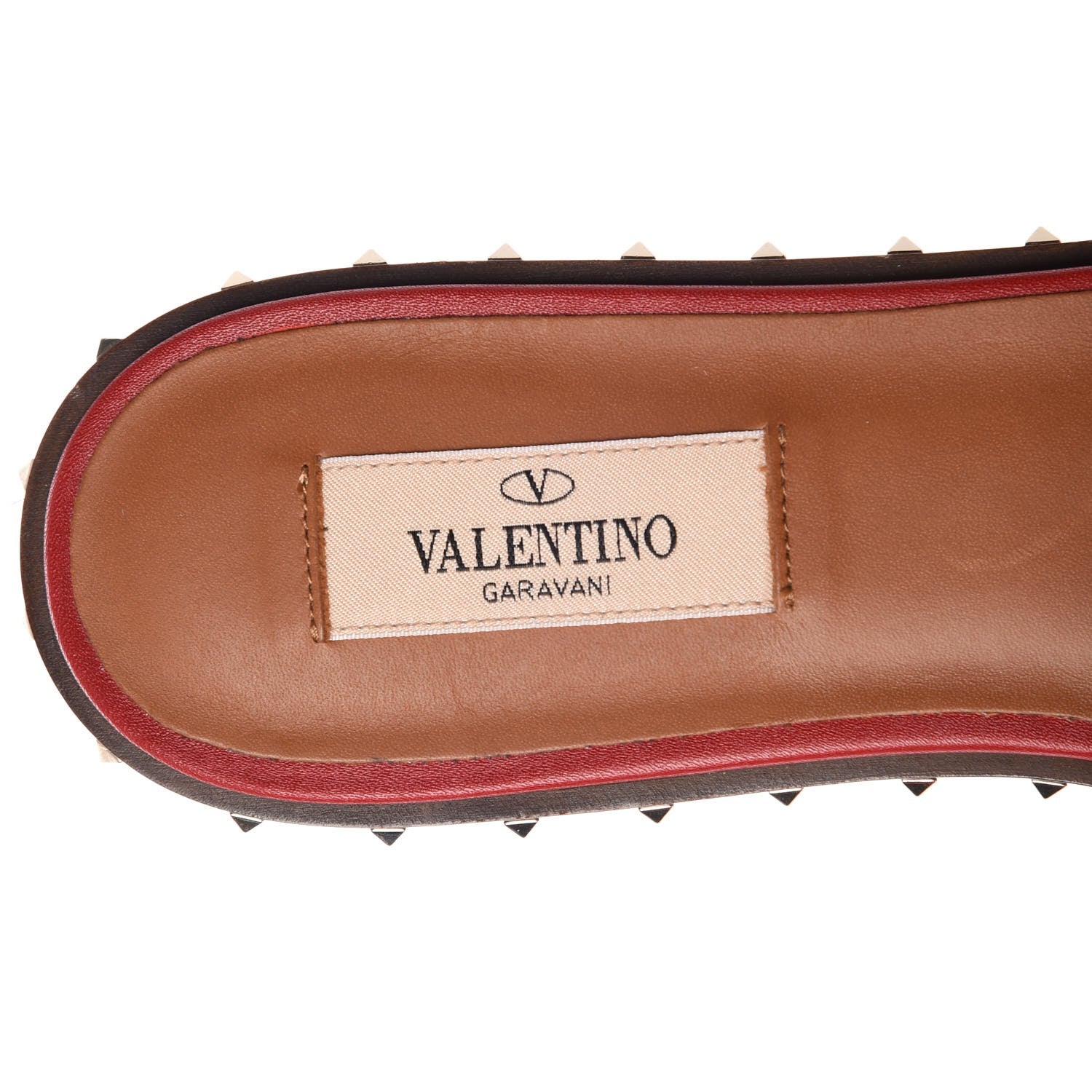 Valentino Garavani Nappa Soul Rockstud Flat Slide Sandals 38 Rosso 9 of 12
