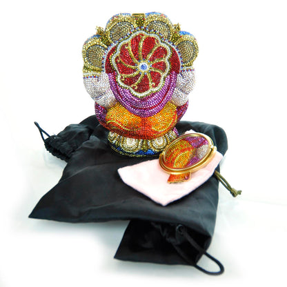 Judith Leiber Austrian Crystal Ganesh Elephant Minaudiere Clutch 3 of 10