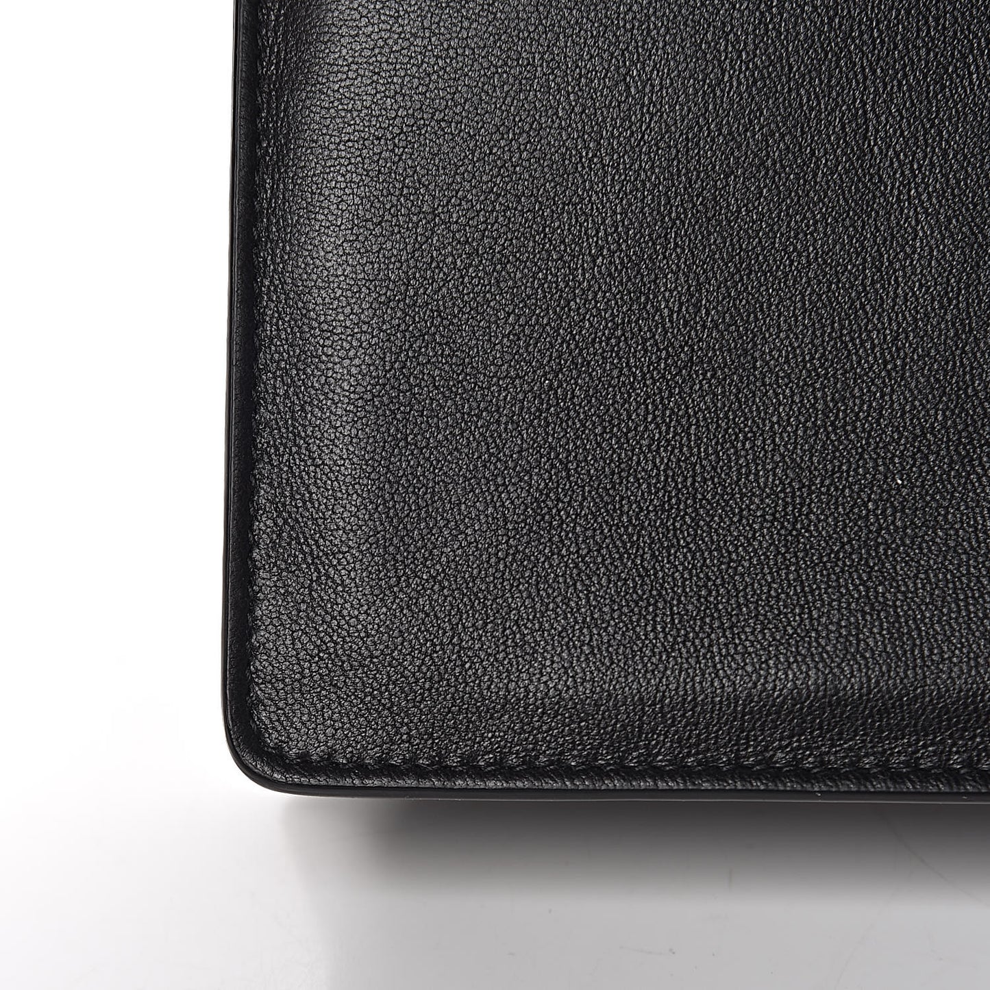 Lambskin Emblem Chain Wallet Black
