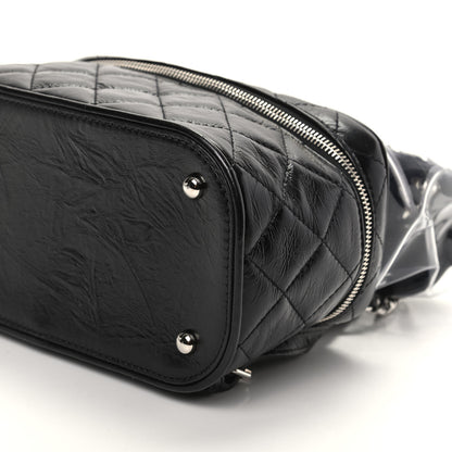 Chanel Crumpled Calfskin PVC Quilted Backpack Black 10 of 10
