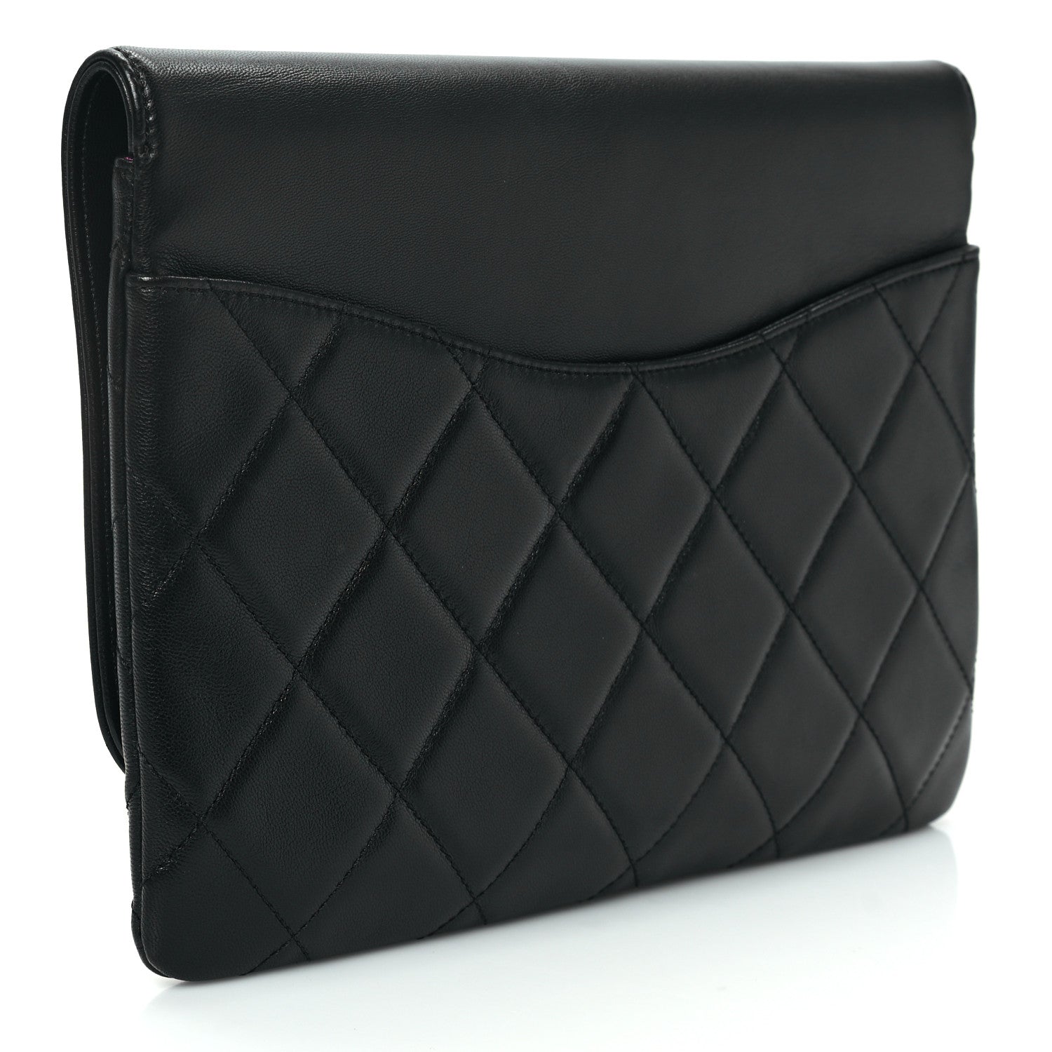 Chanel Goatskin Quilted Timeless CC Clutch Black 3 of 10
