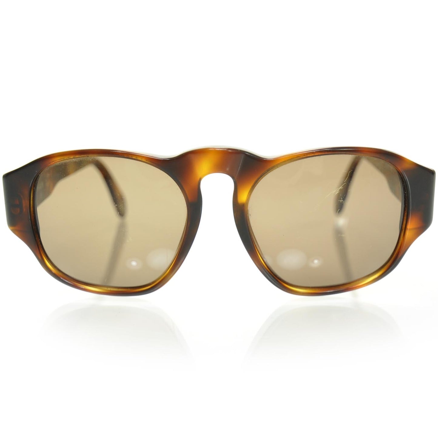Tortoise Shell Quilted CC Sunglasses w Case