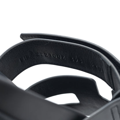 Hermes Calfskin Womens Chypre Sandals 39 Black 9 of 10