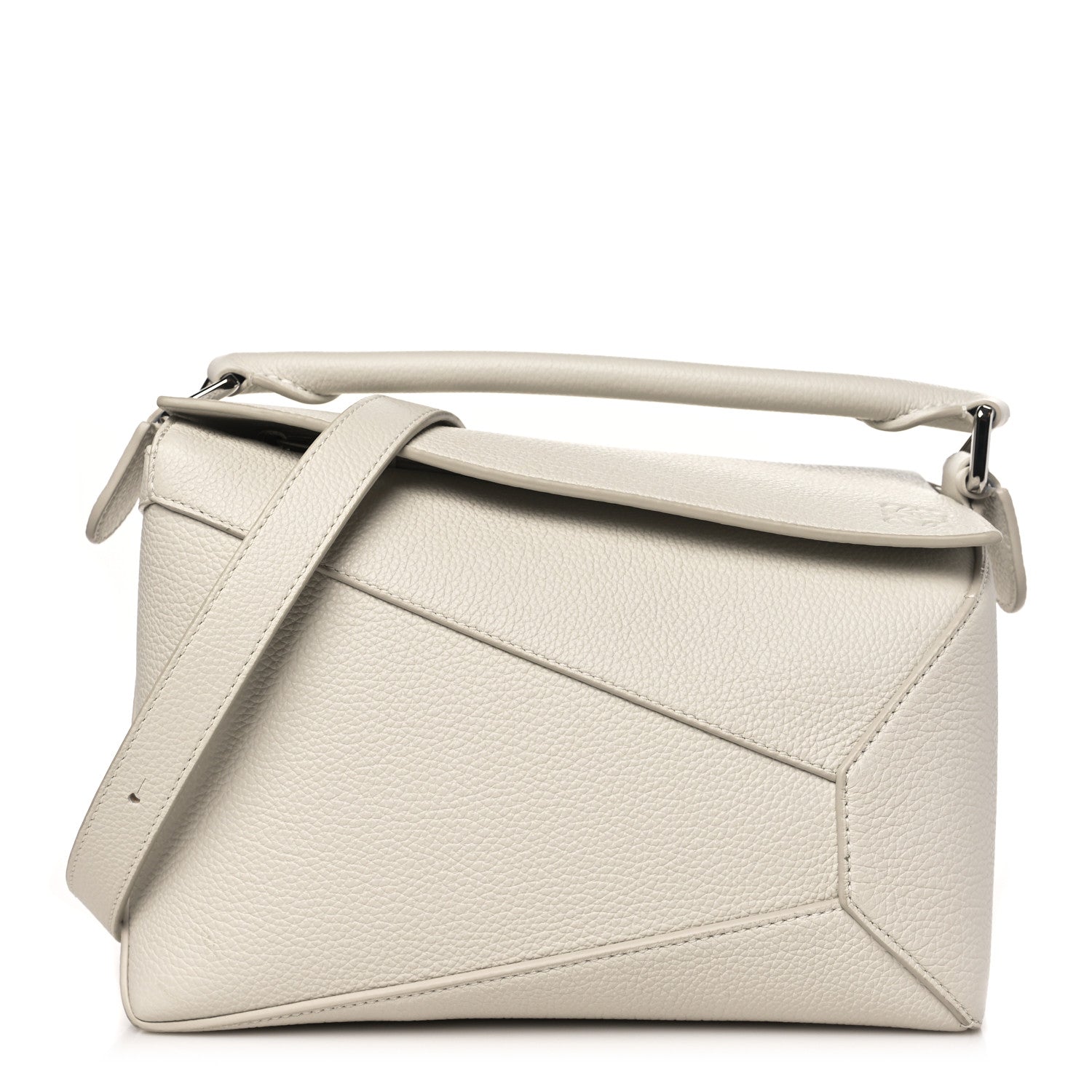 Loewe Soft Grained Small Puzzle Edge Bag Soft White 1 of 9