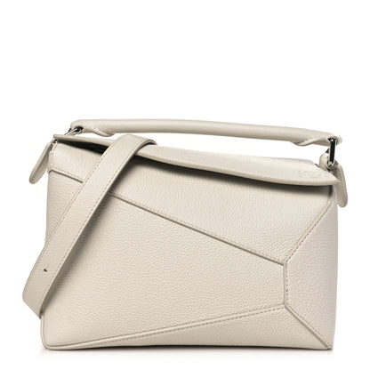 Loewe Soft Grained Small Puzzle Edge Bag Soft White 1 of 9