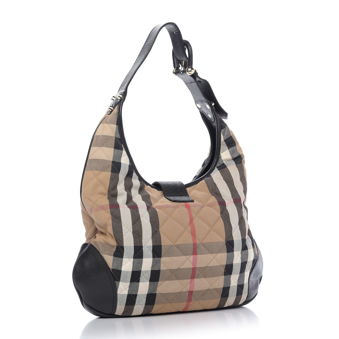 House Check Quilted Brook Hobo Black