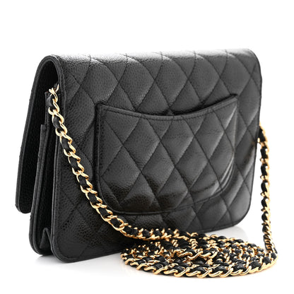 Chanel Caviar Quilted Wallet on Chain WOC Black 3 of 12
