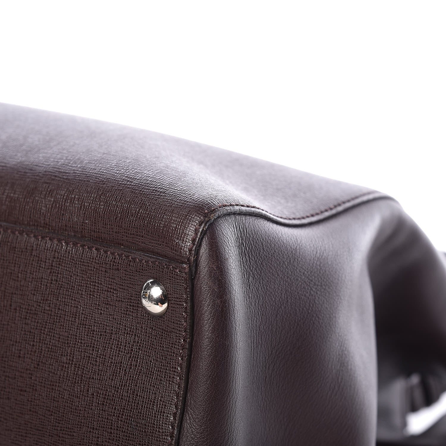 Fendi Vitello Elite Regular 2Jours Tote Caffe Noir 18 of 22