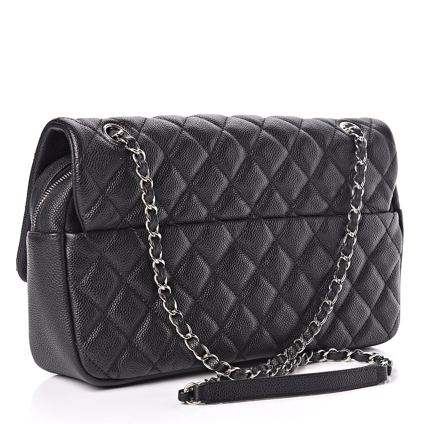 Caviar Quilted Jumbo Easy Flap Black