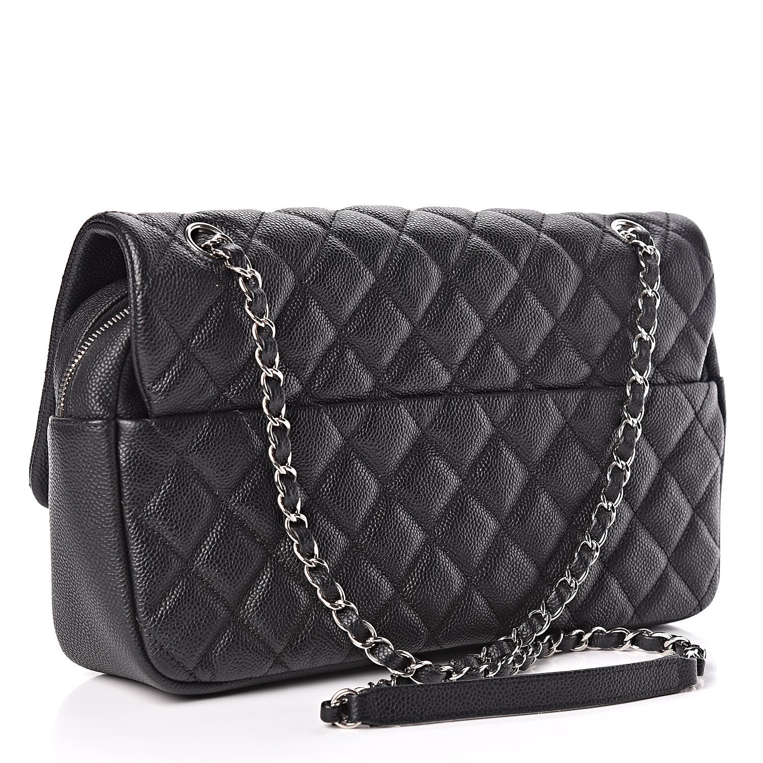 Chanel Caviar Quilted Jumbo Easy Flap Black 3 of 13