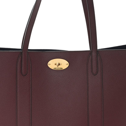 Mulberry Small Classic Grain Bayswater Tote Burgundy Oxford Blue 7 of 10
