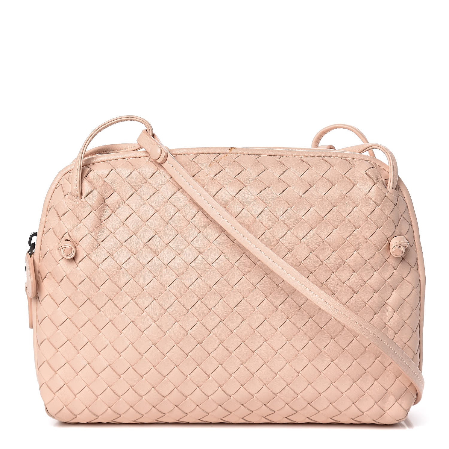 Bottega Veneta Nappa Intrecciato Nodini Crossbody Messenger Flamingo 1 of 11