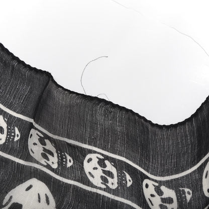 Alexander McQueen Modal Silk Skull Scarf Black White 6 of 6