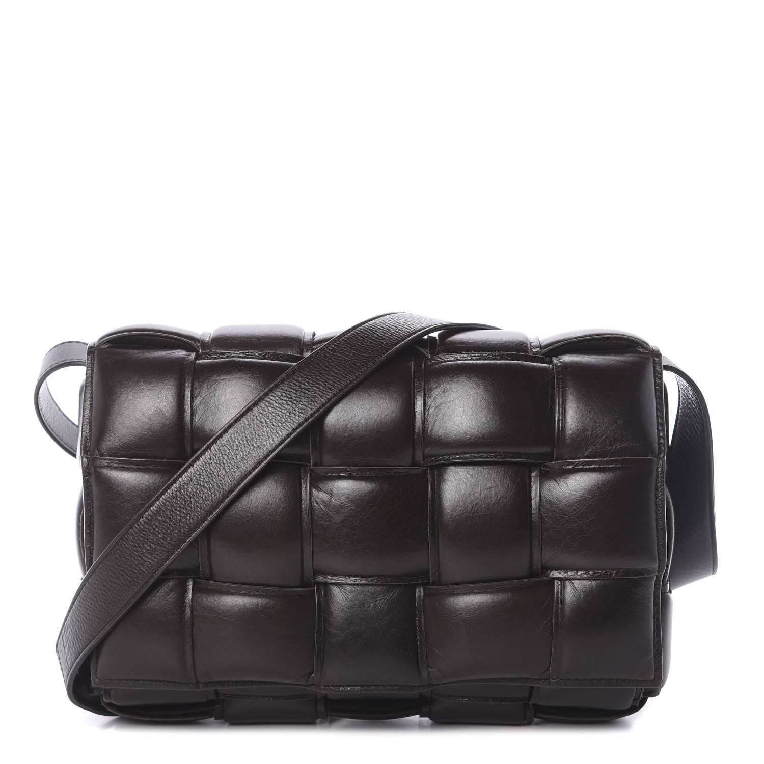 Bottega Veneta Paper Calfskin Maxi Intreccio Padded Cassette Crossbody Bag Fondant 1 of 9